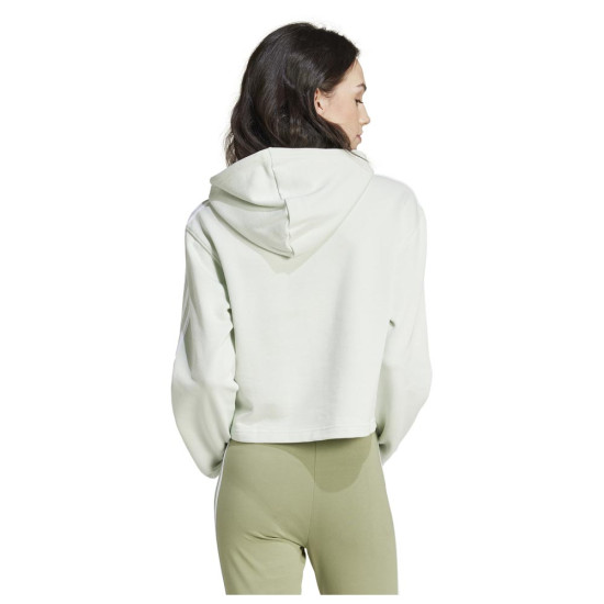 Adidas Γυναικείο φούτερ Essentials 3-Stripes French Terry Cropped Hoodie